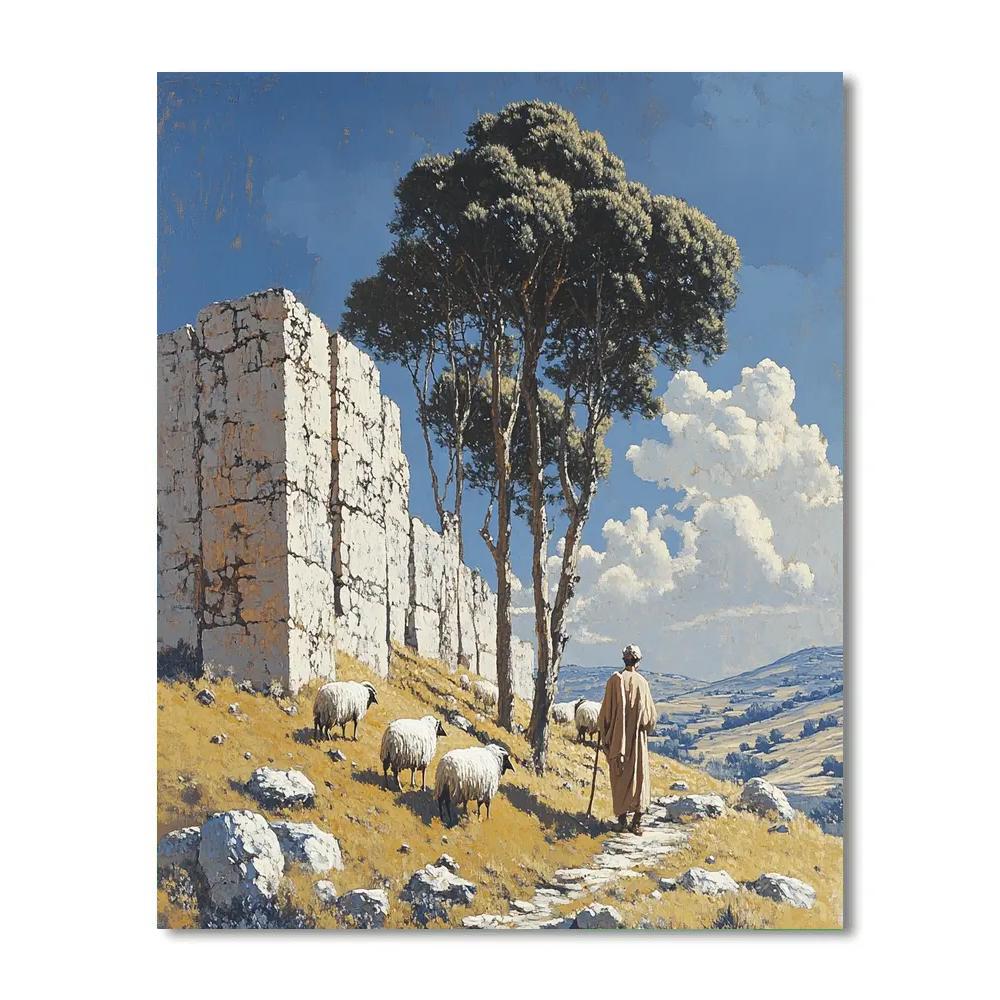 Nicolas Poussin Inspired Arcadian Shepherds Paint by numbers kits