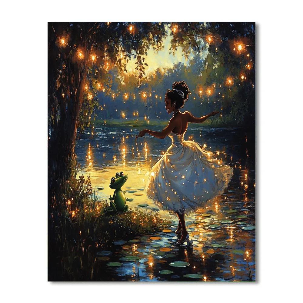 Tiana And The Frog’s River Dance - Disney Inspired painting number kit