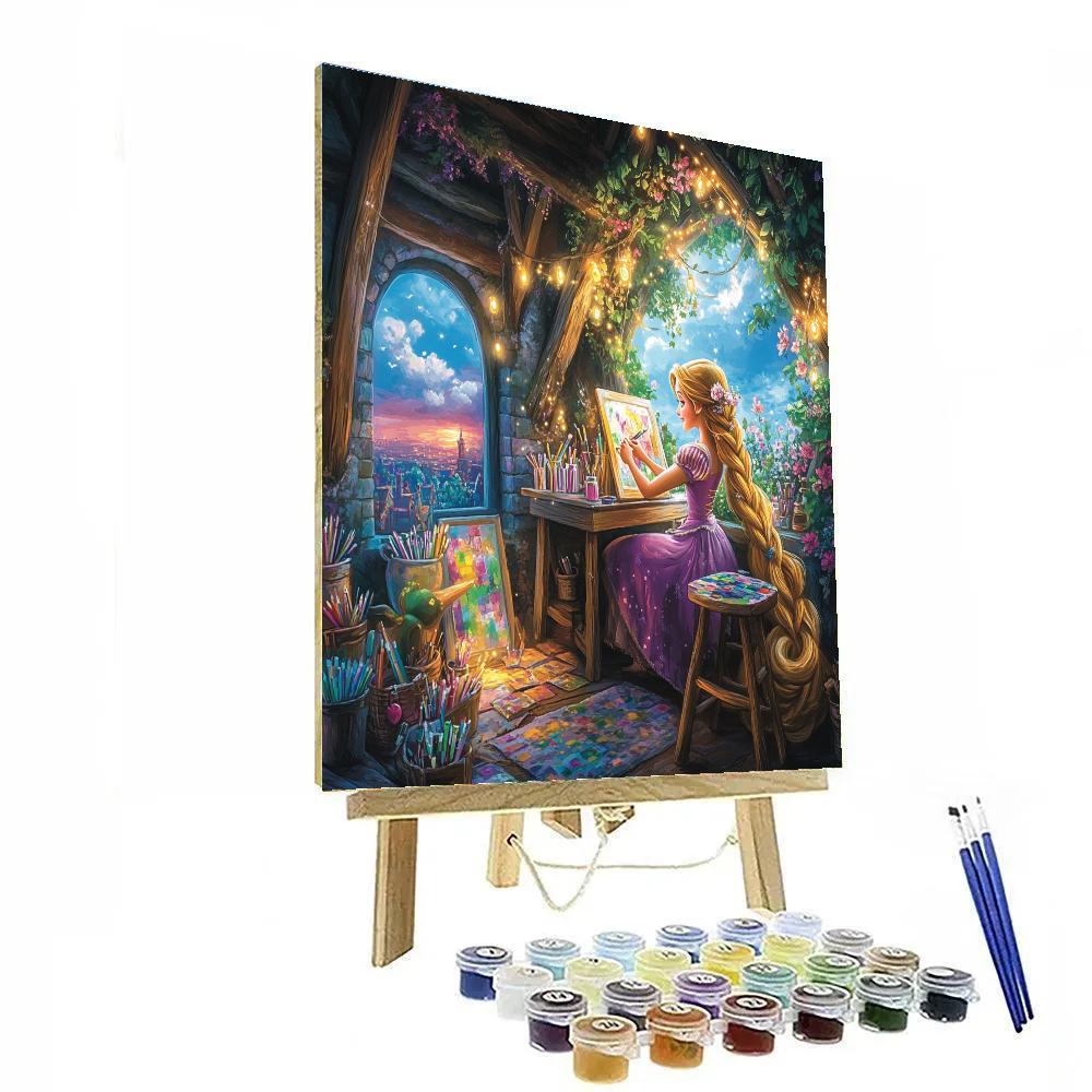 Rapunzel And Pascal’s Art Studio - Disney Inspired Numbered painting kits