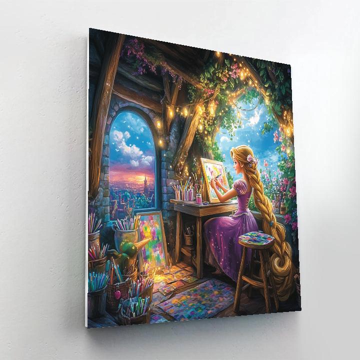 Rapunzel And Pascal’s Art Studio - Disney Inspired Numbered painting kits