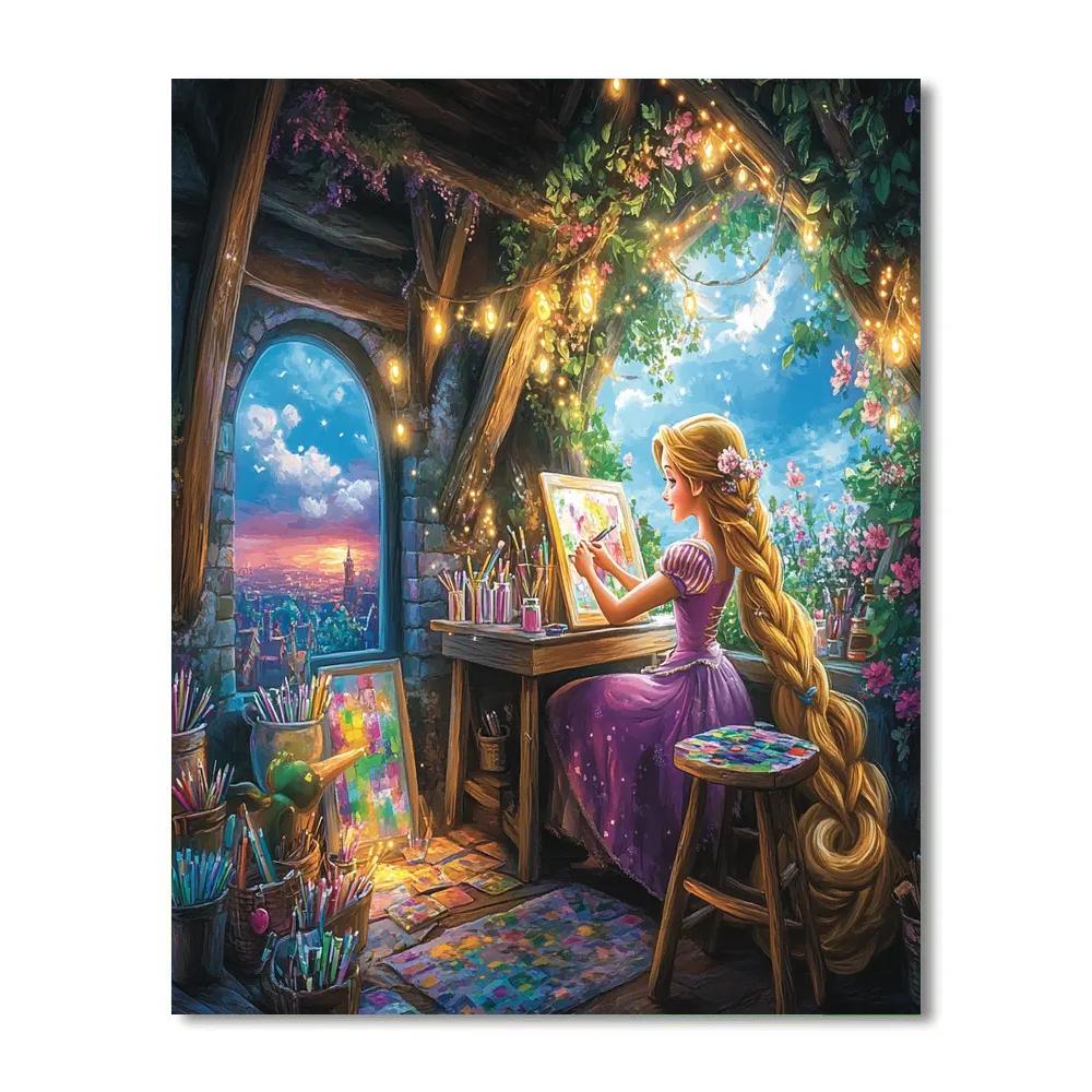 Rapunzel And Pascal’s Art Studio - Disney Inspired Numbered painting kits
