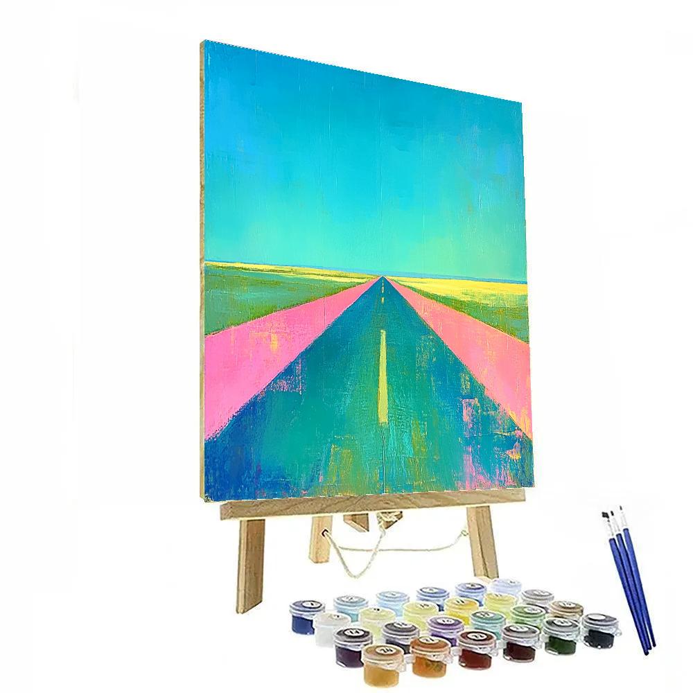 David Hockney Inspired Road To Big Sky DIY paint by numbers
