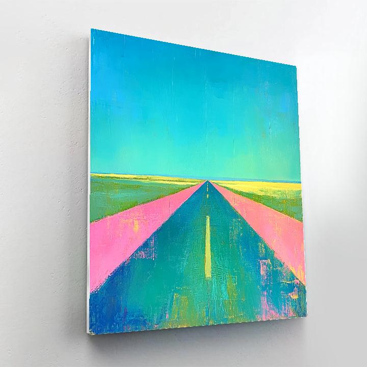 David Hockney Inspired Road To Big Sky DIY paint by numbers