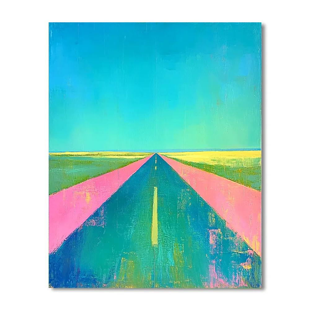 David Hockney Inspired Road To Big Sky DIY paint by numbers