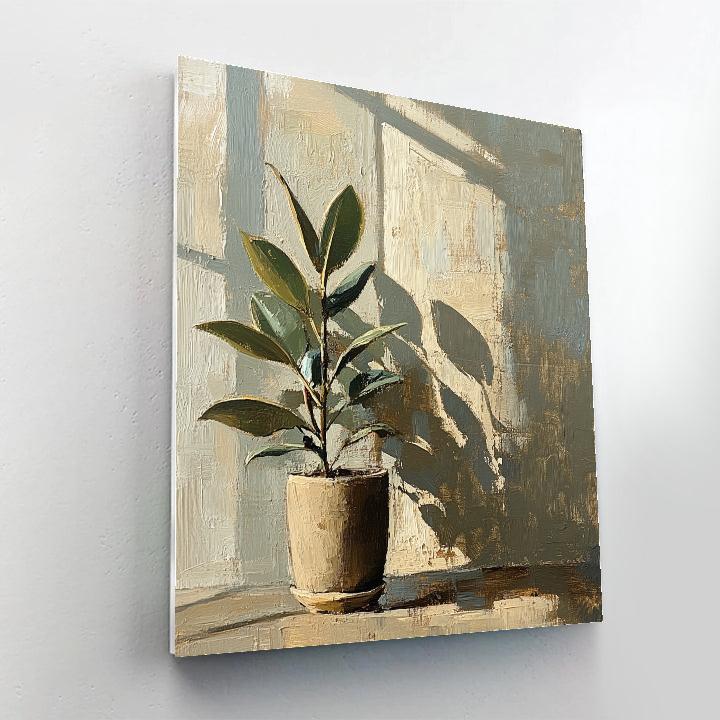 Lucian Freud Inspired Portrait With Plant DIY paint by numbers