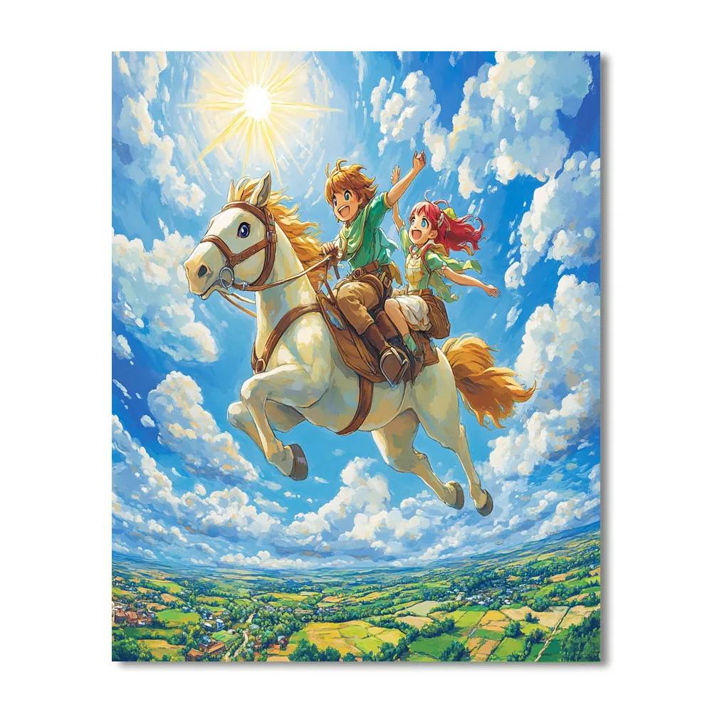 Marahute And Bernard’s Sky Journey - Disney Inspired paint by numbers
