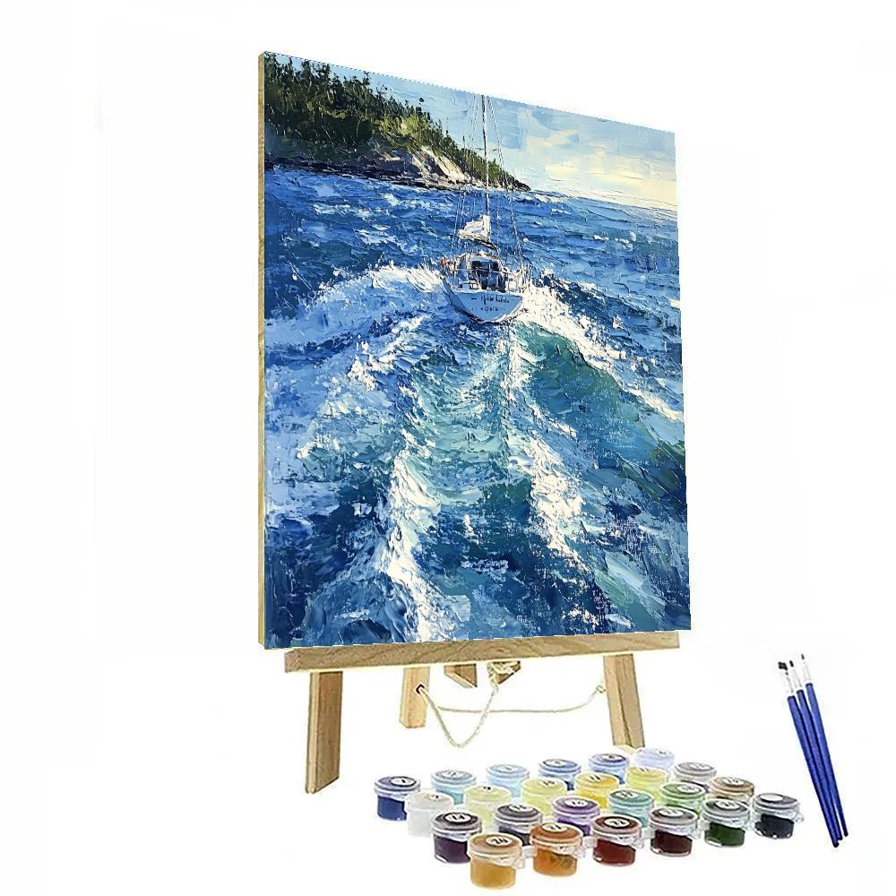 Winslow Homer Inspired Coast Guard Boat DIY paint by numbers