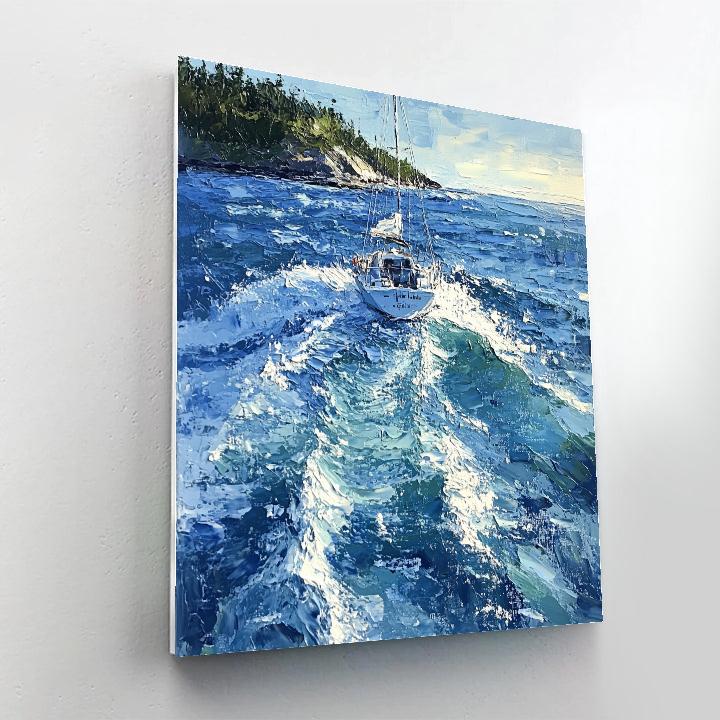 Winslow Homer Inspired Coast Guard Boat DIY paint by numbers