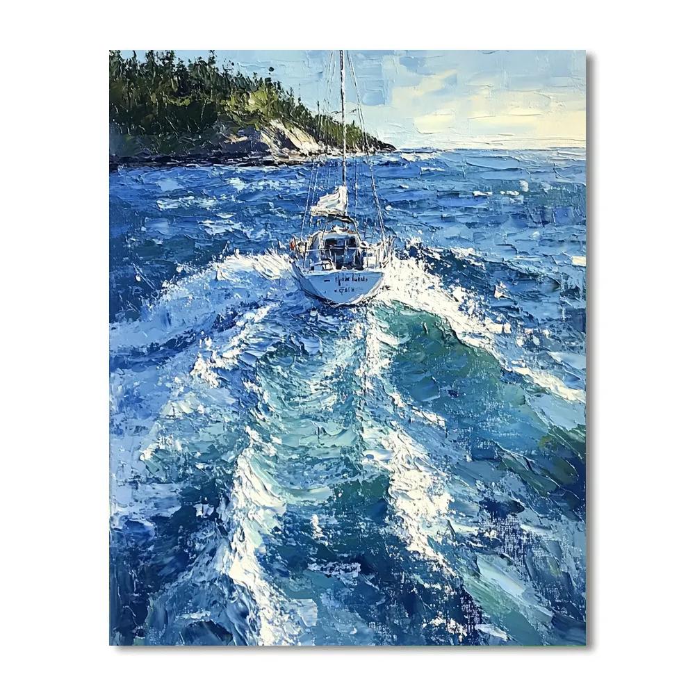 Winslow Homer Inspired Coast Guard Boat DIY paint by numbers