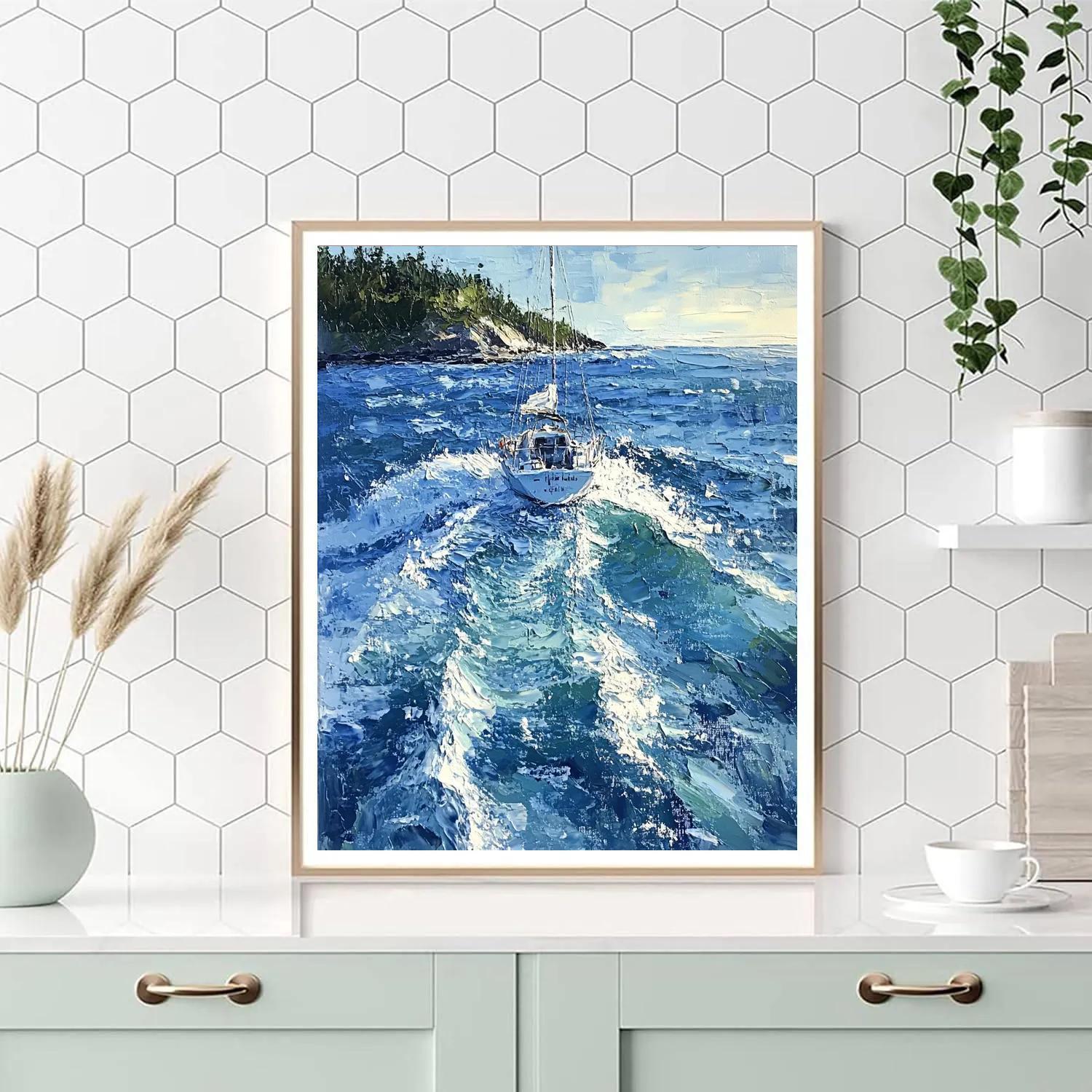 Winslow Homer Inspired Coast Guard Boat DIY paint by numbers