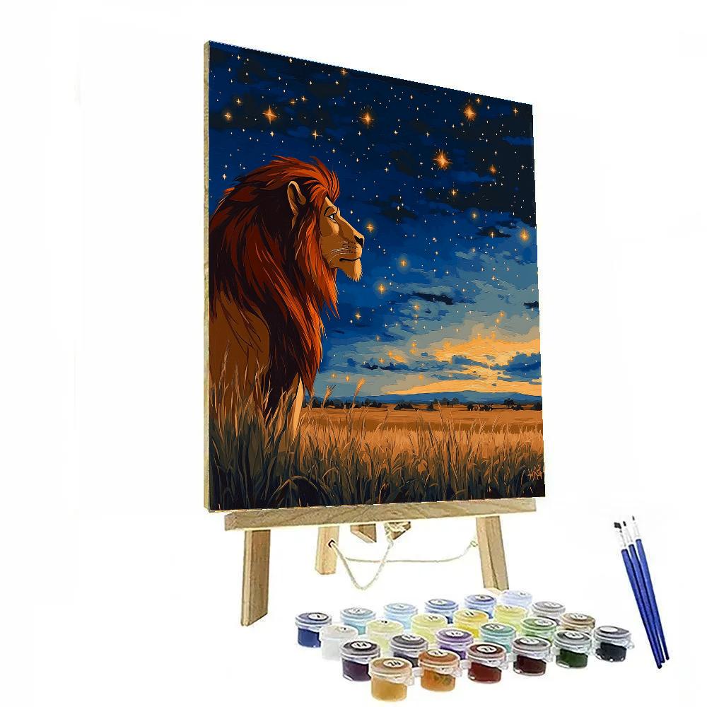 Mufasa’s Starry Night - Disney Inspired Numbered painting kits