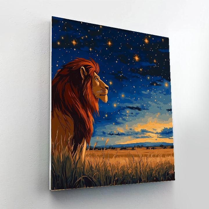 Mufasa’s Starry Night - Disney Inspired Numbered painting kits