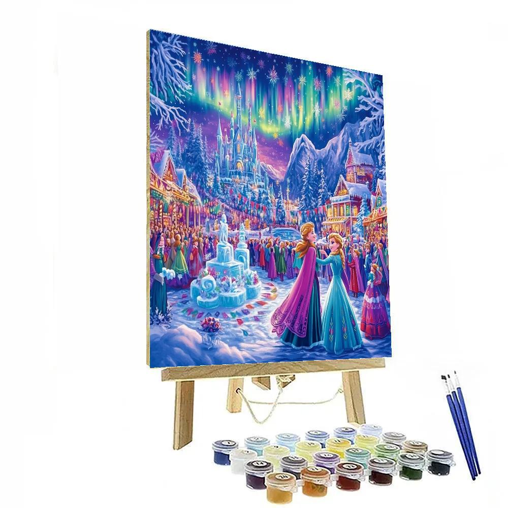 Elsa And Anna’s Winter Festival - Disney Inspired Paint by numbers kits