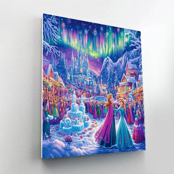 Elsa And Anna’s Winter Festival - Disney Inspired Paint by numbers kits