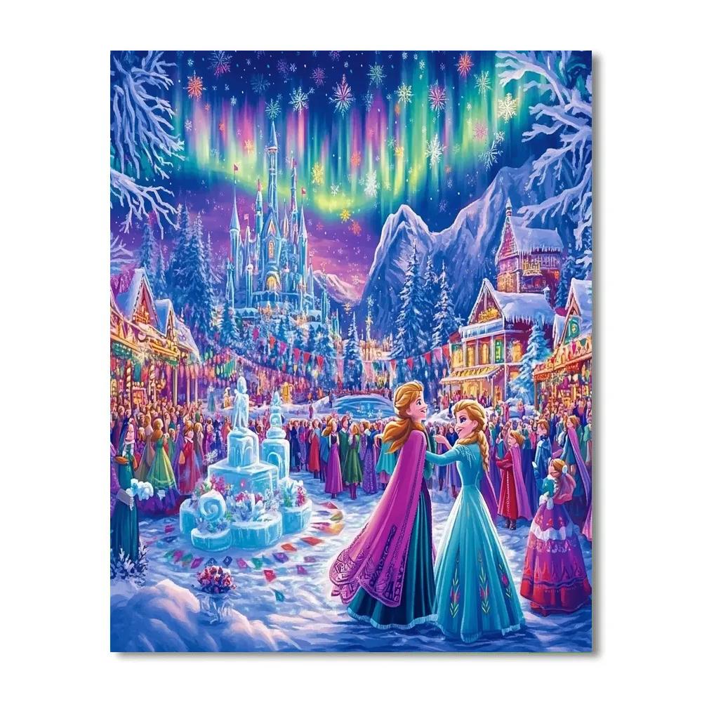 Elsa And Anna’s Winter Festival - Disney Inspired Paint by numbers kits
