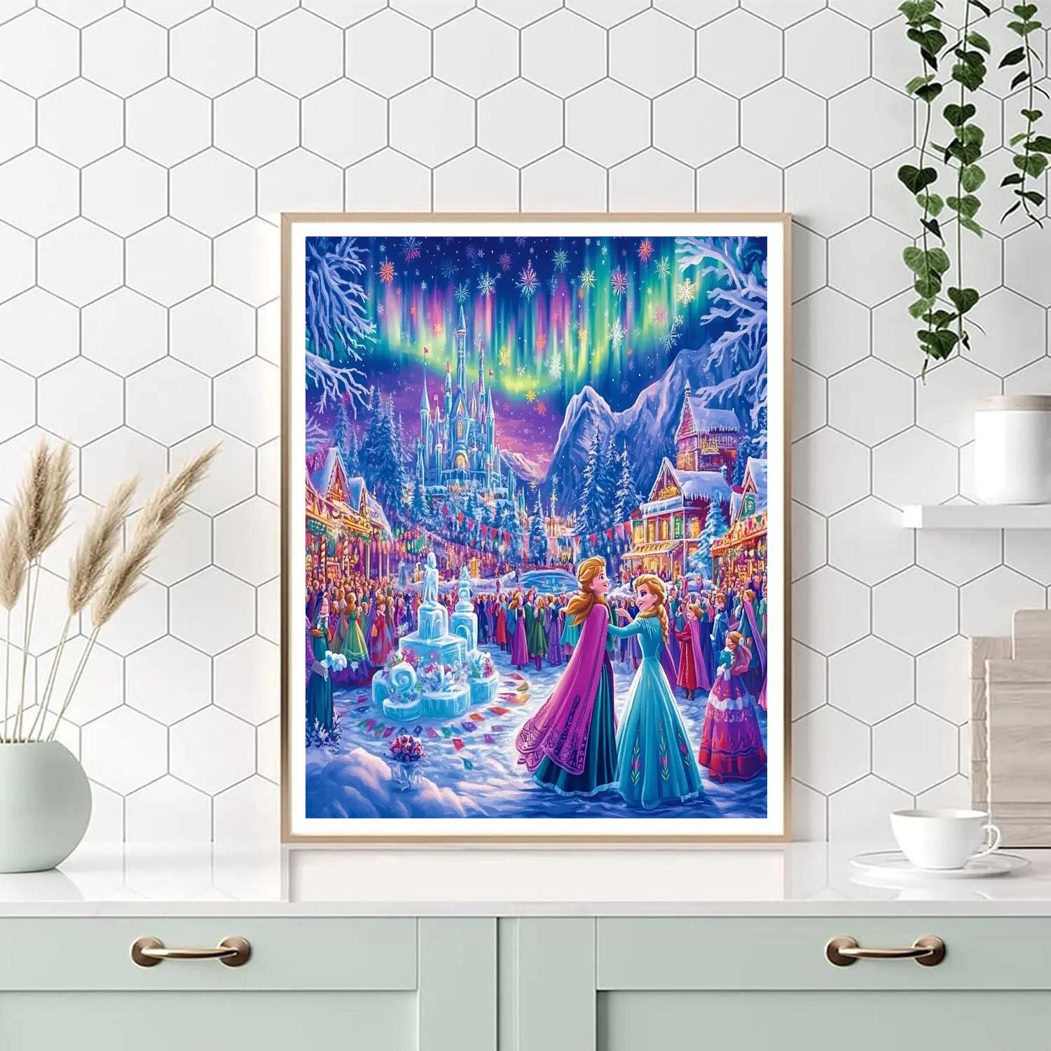 Elsa And Anna’s Winter Festival - Disney Inspired Paint by numbers kits