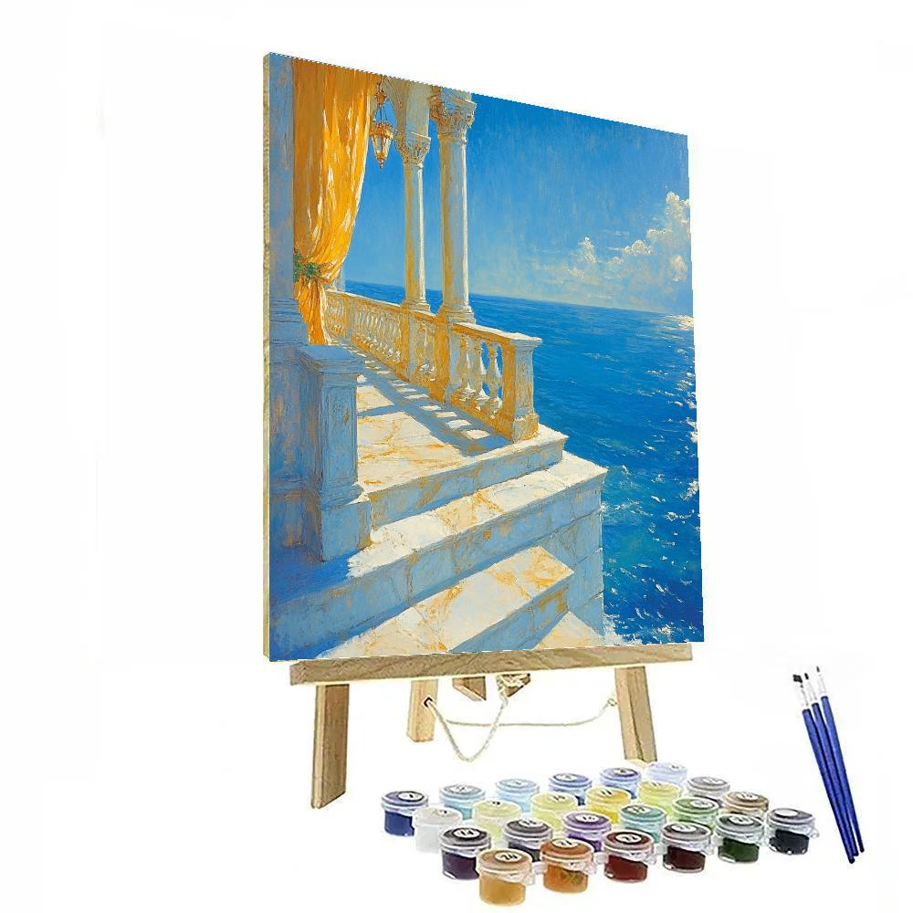Lawrence Alma Tadema Inspired Marble Bath Terrace Numbered painting kits