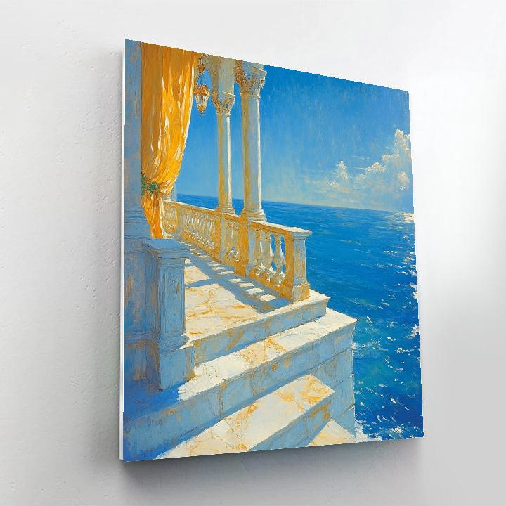 Lawrence Alma Tadema Inspired Marble Bath Terrace Numbered painting kits