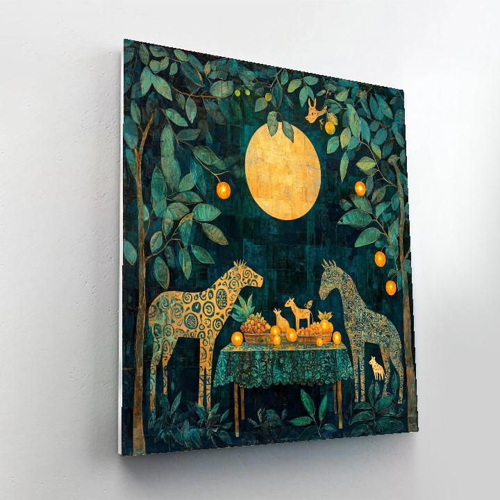Henri Rousseau Inspired Jungle Banquet Numbered painting kits