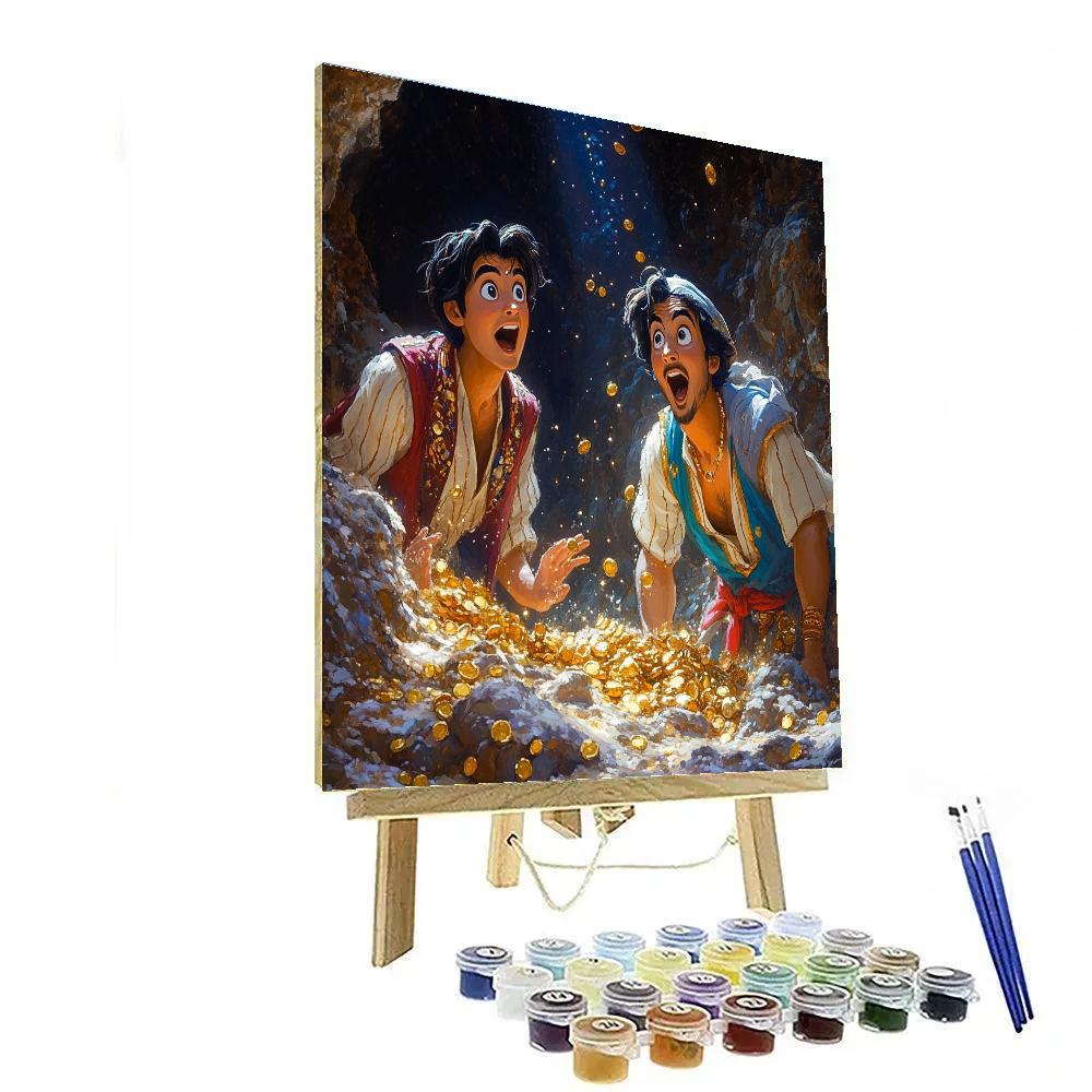 Aladdin And Abu’s Cave Of Wonders - Disney Inspired paint by color