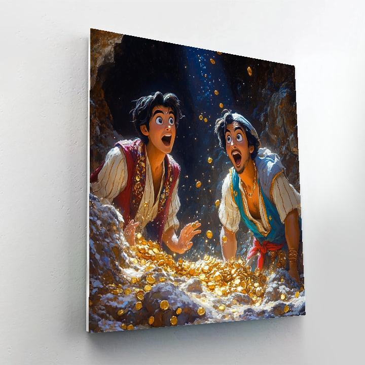 Aladdin And Abu’s Cave Of Wonders - Disney Inspired paint by color