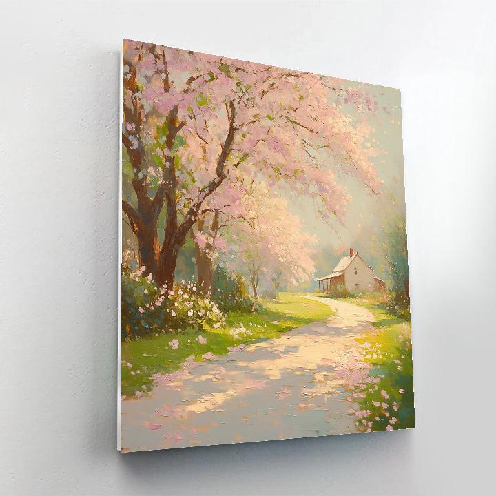 Monet Inspired Spring Orchard Path Painting by numbers kit