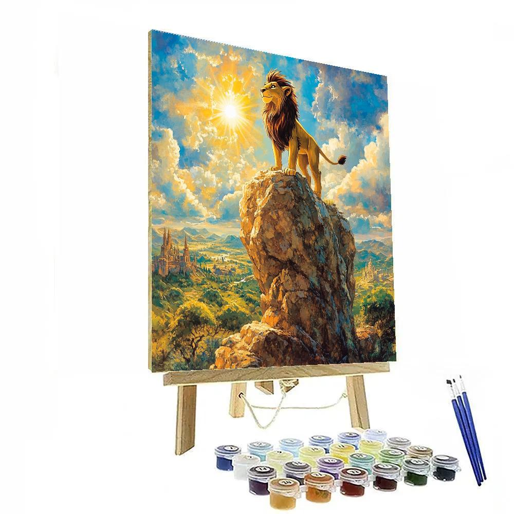 Simba’s Courageous Climb - Disney Inspired Paint by numbers kits