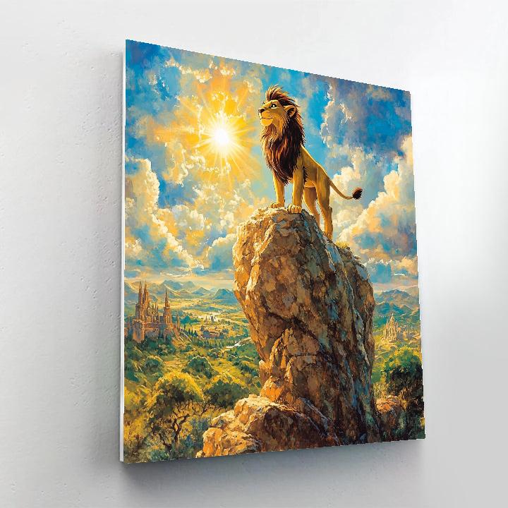 Simba’s Courageous Climb - Disney Inspired Paint by numbers kits