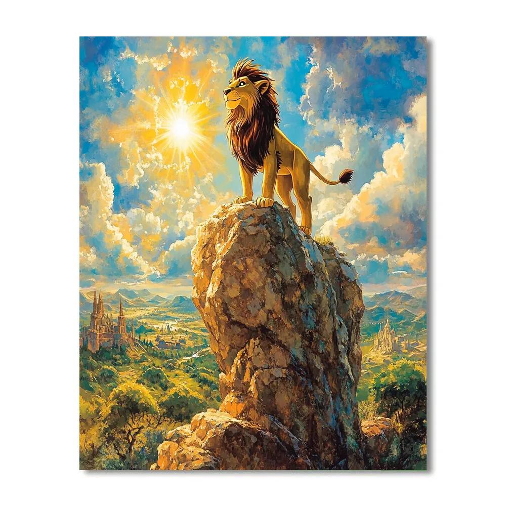 Simba’s Courageous Climb - Disney Inspired Paint by numbers kits