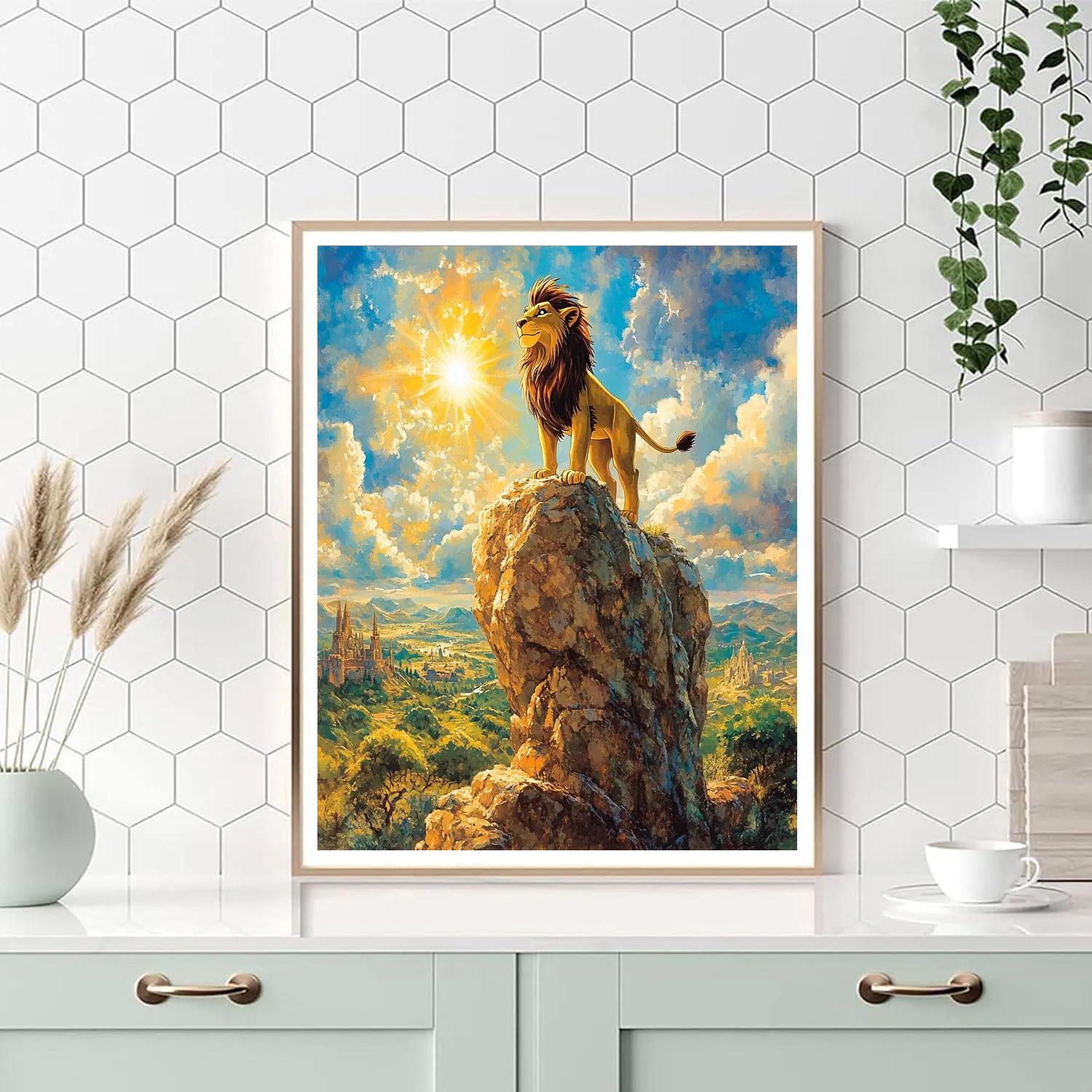 Simba’s Courageous Climb - Disney Inspired Paint by numbers kits