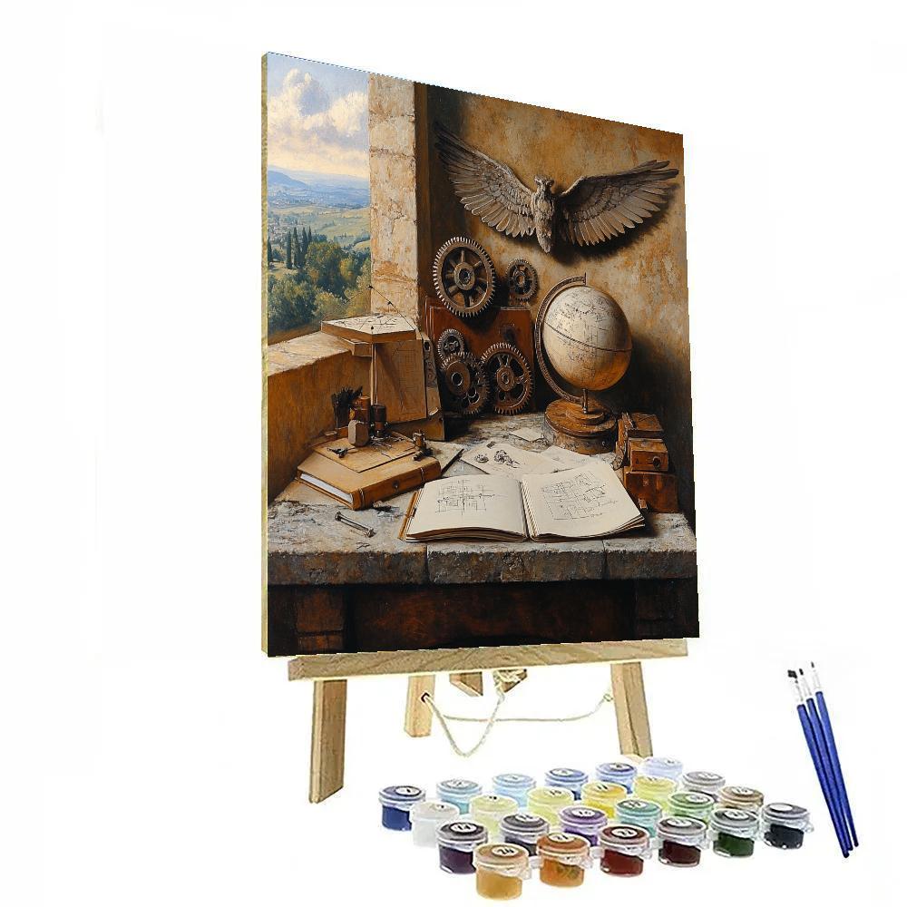 Leonardo Da Vinci Inspired Inventors Workshop paint by color