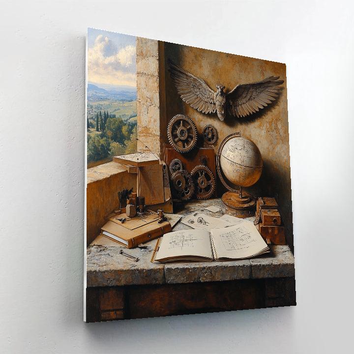 Leonardo Da Vinci Inspired Inventors Workshop paint by color