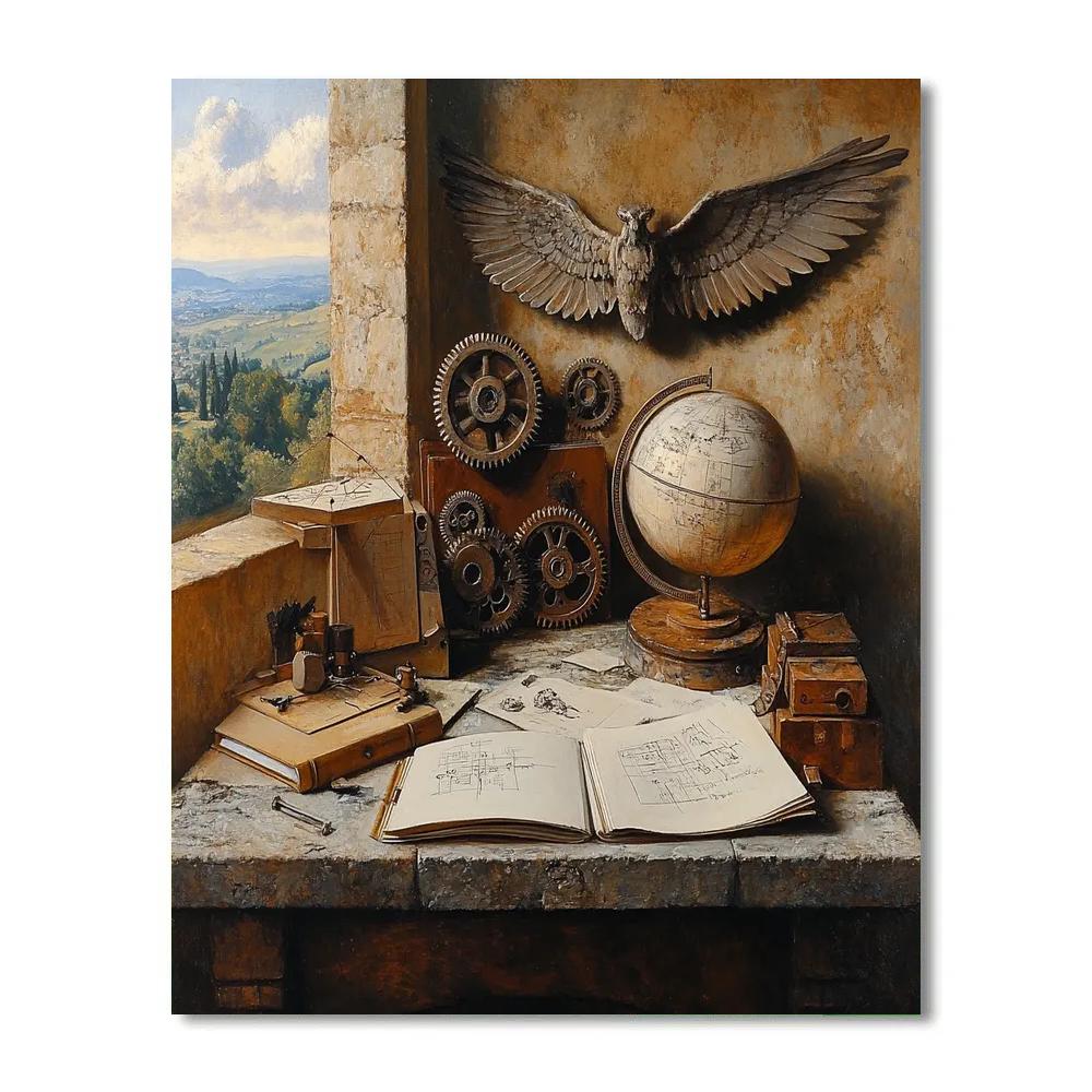 Leonardo Da Vinci Inspired Inventors Workshop paint by color