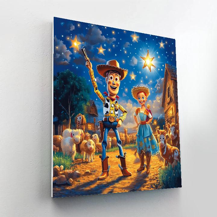 Woody And Jessie’s Roundup - Disney Inspired painting number kit