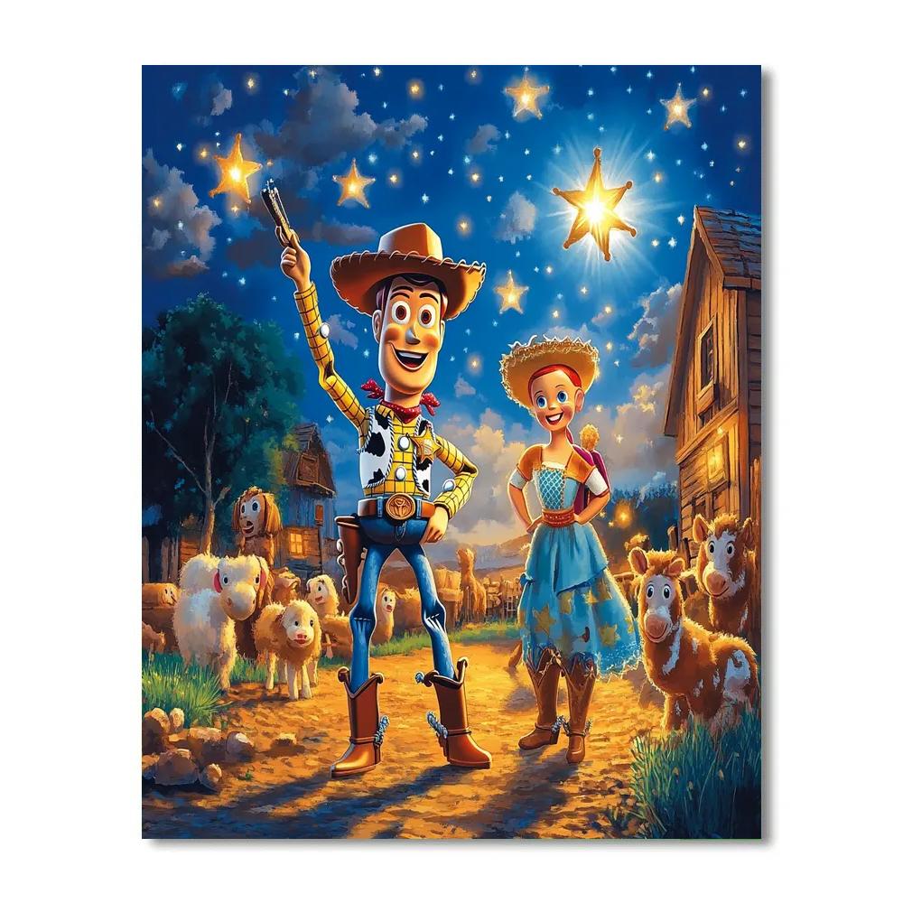 Woody And Jessie’s Roundup - Disney Inspired painting number kit