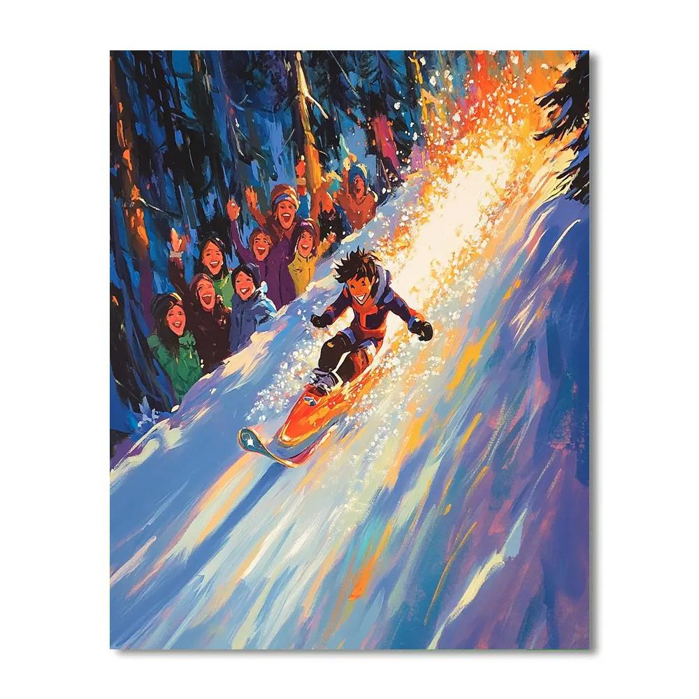 Frozone’s Ice Slide - Disney Inspired paint by numbers