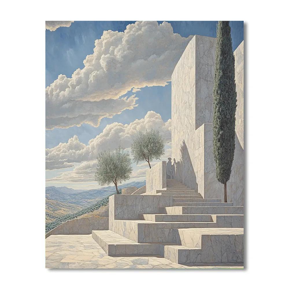 Michelangelo Inspired Stone Gardeners DIY paint by numbers