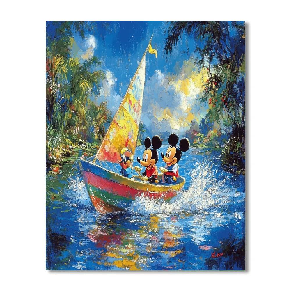 Mickey And Donald’s Sailing Adventure - Disney Inspired paint by numbers