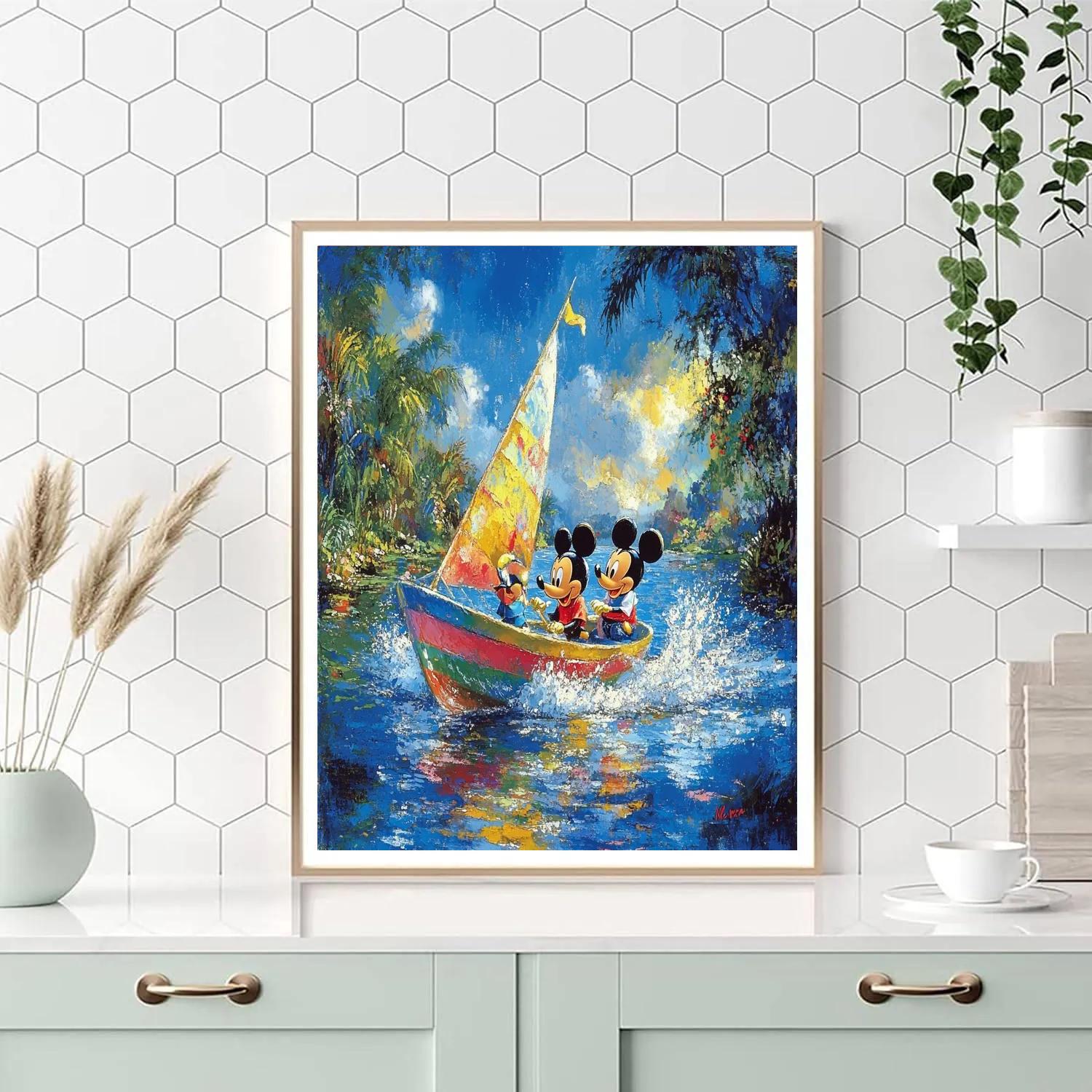 Mickey And Donald’s Sailing Adventure - Disney Inspired paint by numbers