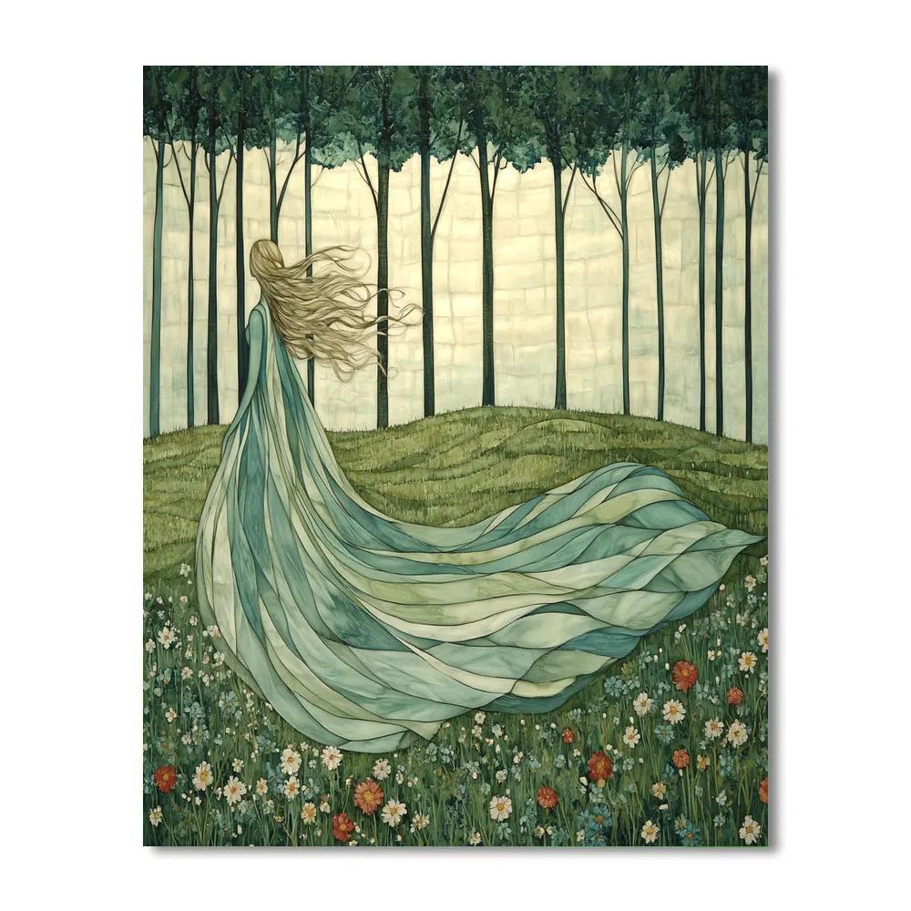 Botticelli Inspired Zephyr Garden Paint by numbers art