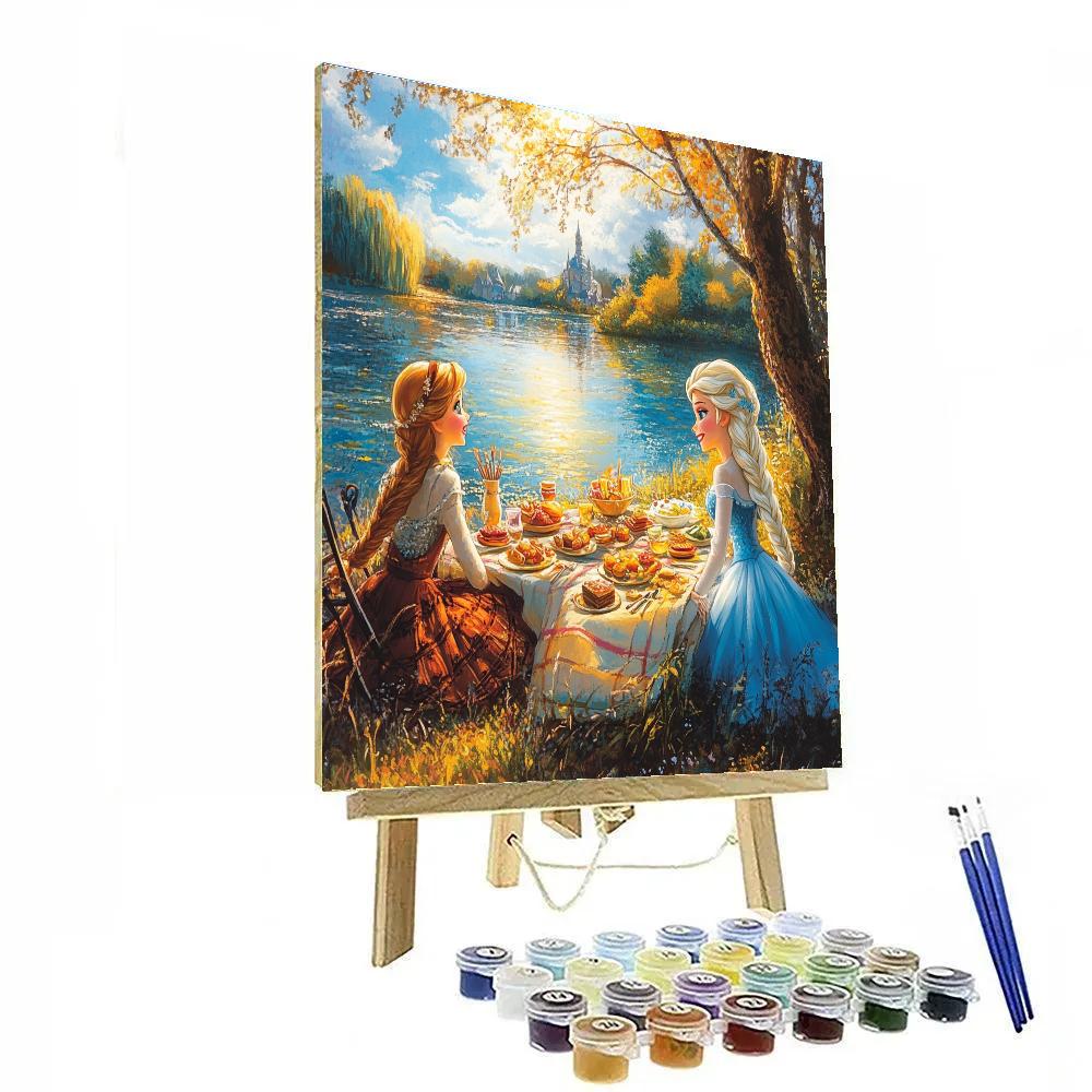 Elsa And Anna’s Summer Escape - Disney Inspired DIY paint by numbers