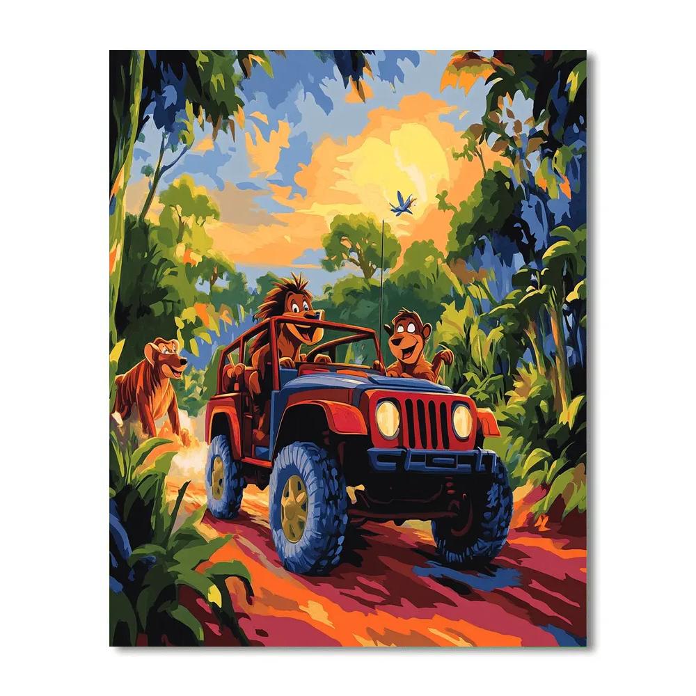 Pumbaa And Timon’s Safari Adventure - Disney Inspired Paint by numbers art