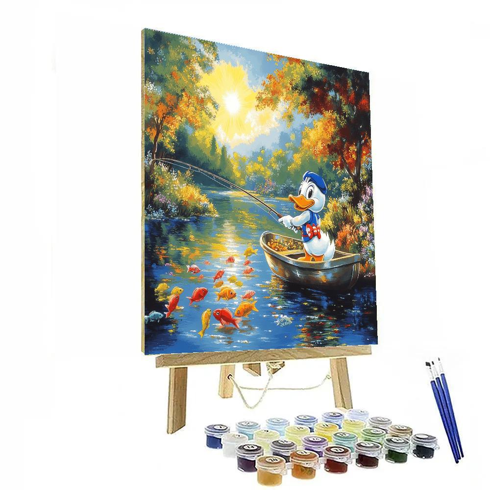 Donald Duck’s Fishing Trip - Disney Inspired Paint by numbers art