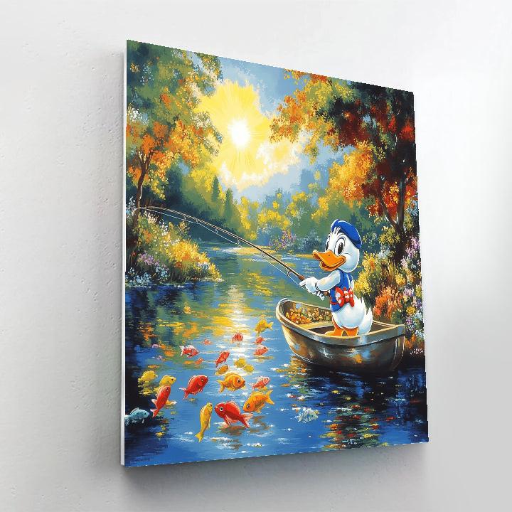 Donald Duck’s Fishing Trip - Disney Inspired Paint by numbers art