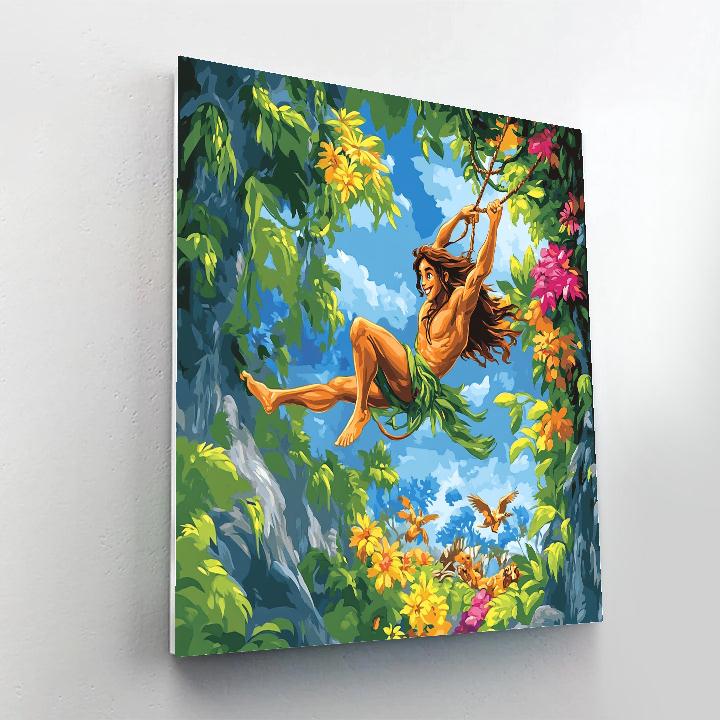 Tarzan’s Jungle Exploration - Disney Inspired DIY paint by numbers