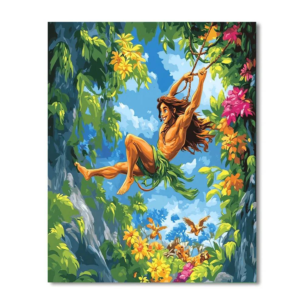 Tarzan’s Jungle Exploration - Disney Inspired DIY paint by numbers