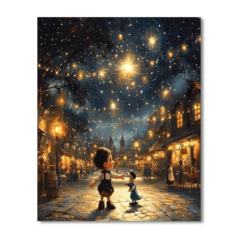 Pinocchio’s Whimsical Wish - Disney Inspired Paint by numbers kits