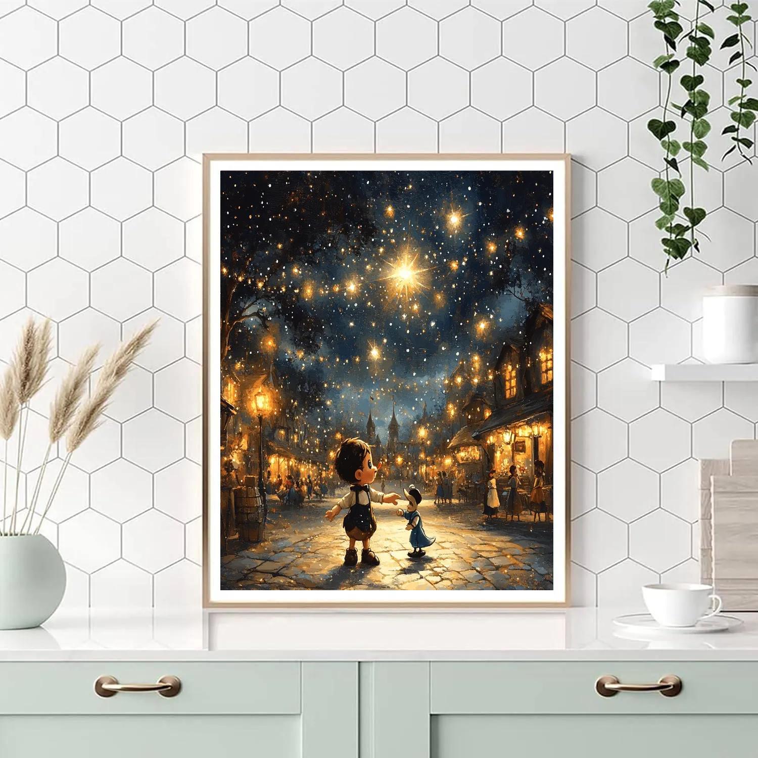 Pinocchio’s Whimsical Wish - Disney Inspired Paint by numbers kits