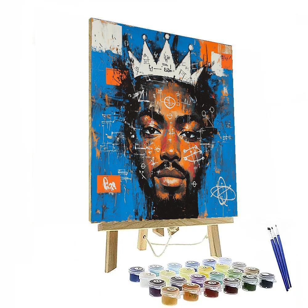 Jean Michel Basquiat Inspired Crowned Scientist Painting by numbers kit