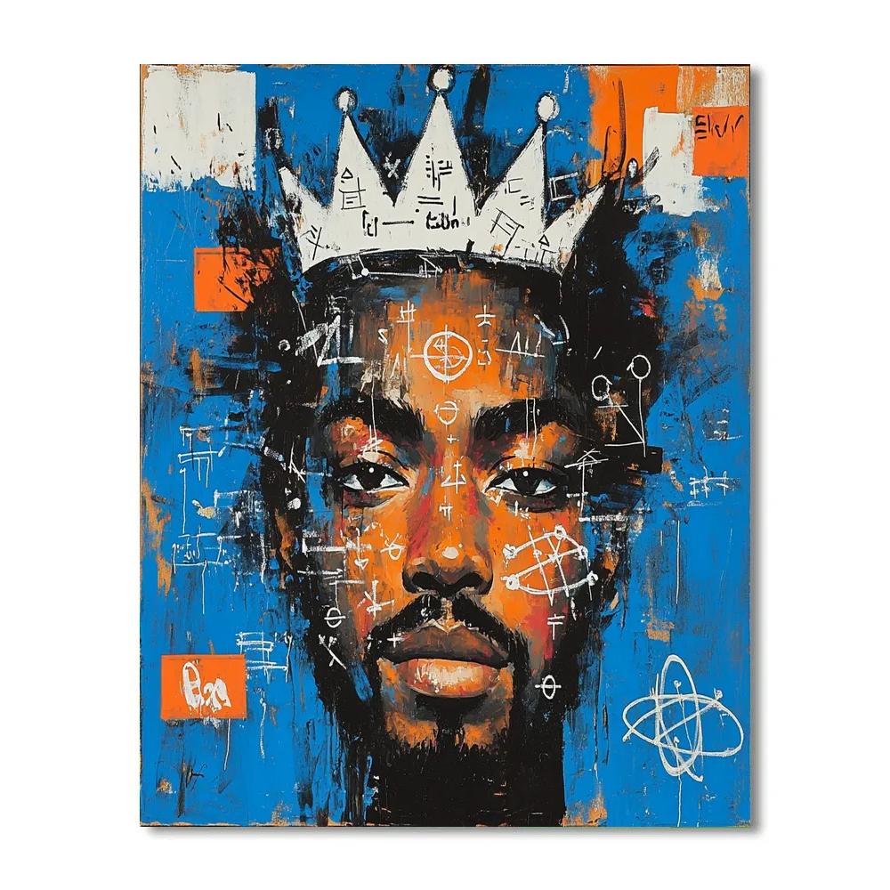 Jean Michel Basquiat Inspired Crowned Scientist Painting by numbers kit
